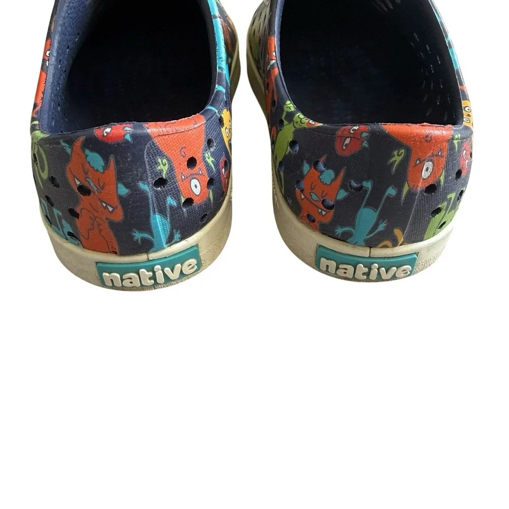 Native Toddler Jefferson Slip on Water Shoes Size C9 Navy Blue Monsters